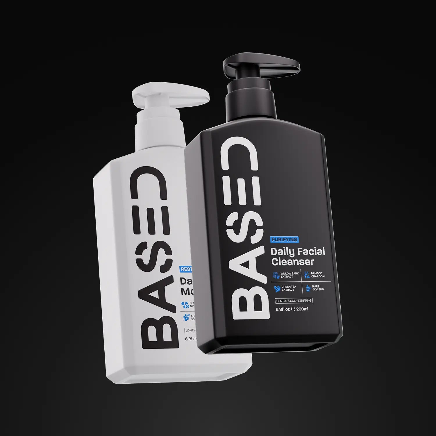 BASED Daily Skincare Duo | Purifying Face Wash + Restoring Moisturizer | Built for All Skin Types | Premium, Non-Toxic Ingredients | Hormone Safe – No Endocrine Disruptors
