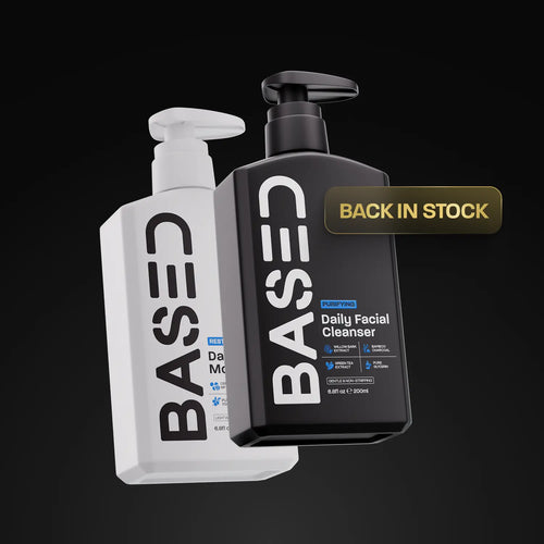 BASED Daily Skincare Duo | Purifying Face Wash + Restoring Moisturizer | Built for All Skin Types | Premium, Non-Toxic Ingredients | Hormone Safe – No Endocrine Disruptors