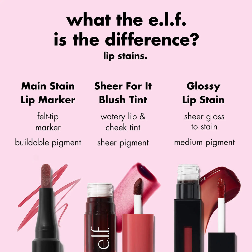 E.L.F Main Stain Lipliner Marker - Long-Lasting Lip Color Tool for Precise Lip Definition (Beauty & Personal Care Makeup Accessory)