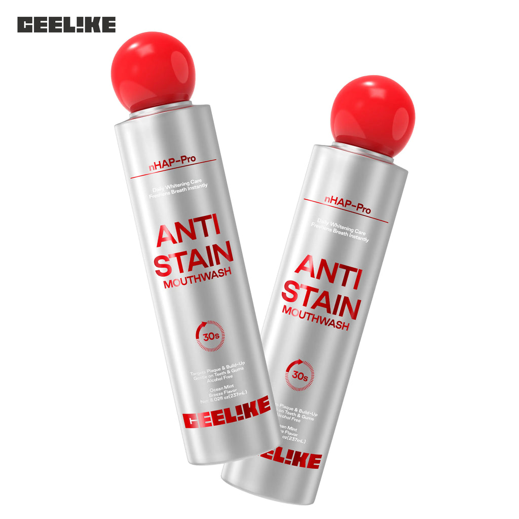 CEELIKE Stain Whitening Mouthwash, Brightens Teeth, Freshens Breath with Essential Oils, 237Ml