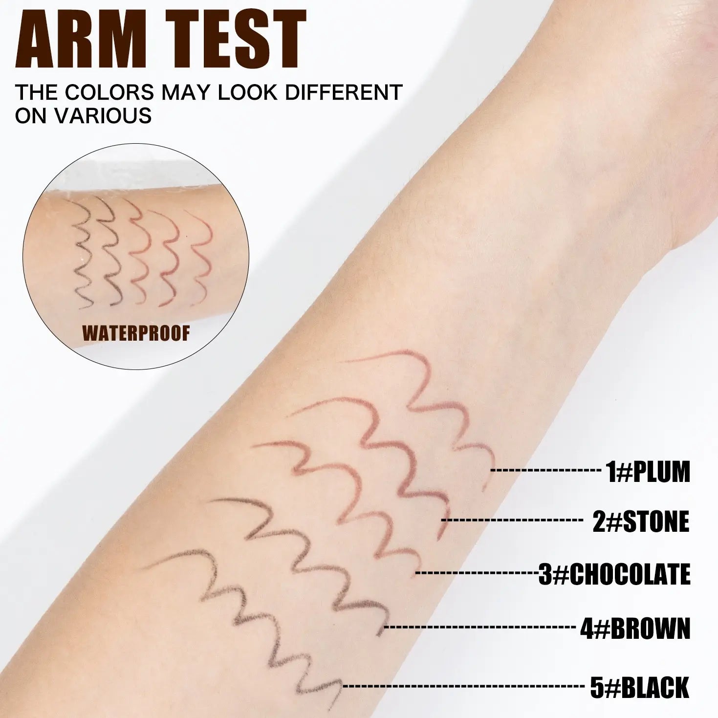 24HR Waterproof Eyeliner Pencil, Smudge-Proof Long-Lasting Eye Liner, Smooth Creamy Formula, Easy Apply Eye Makeup for Daily Wear & Party Looks.